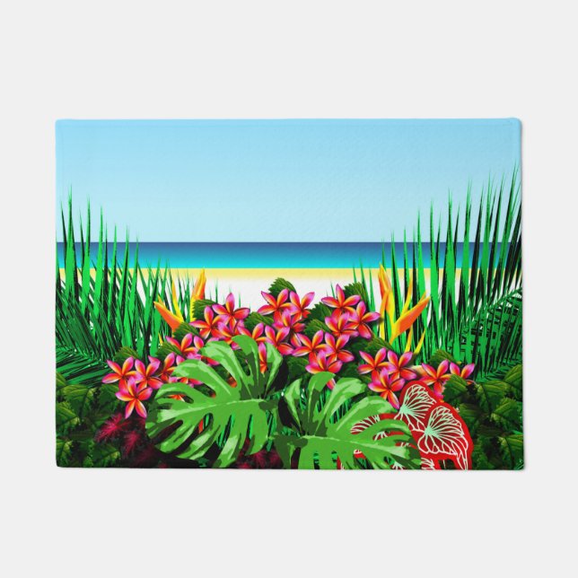 Schöner Strand des schönen tropischen Paradieses Fußmatte (Vorderseite)
