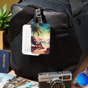 schöner Strand Gepäckanhänger