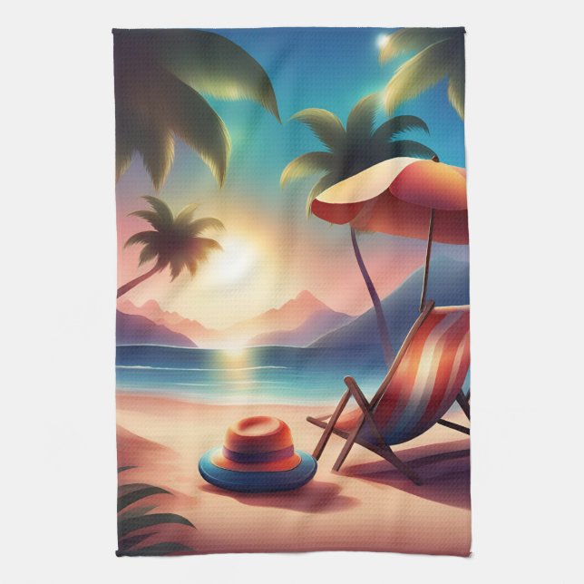 schöner Strand Geschirrtuch (Vertikal)