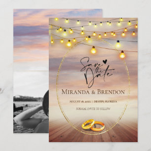 Schöner Strand in Florida, hell und dein Bild ich Einladung