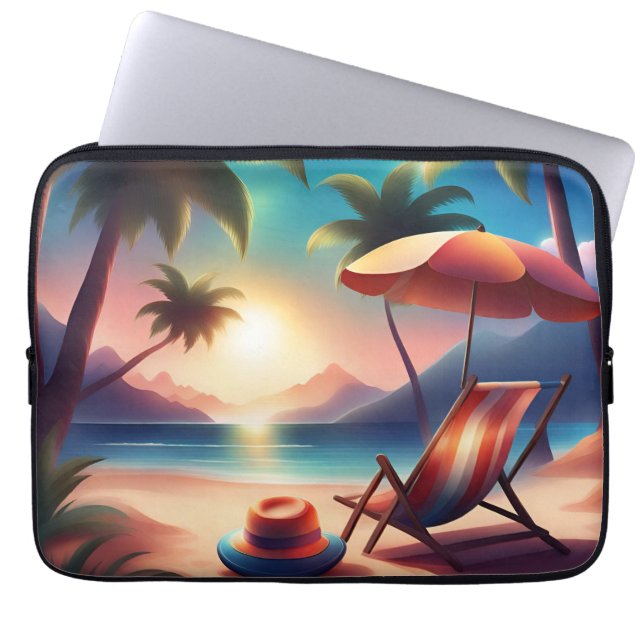 schöner Strand Laptopschutzhülle (Vorderseite)