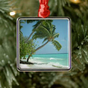 Schöner Strand, Malediven Silbernes Ornament
