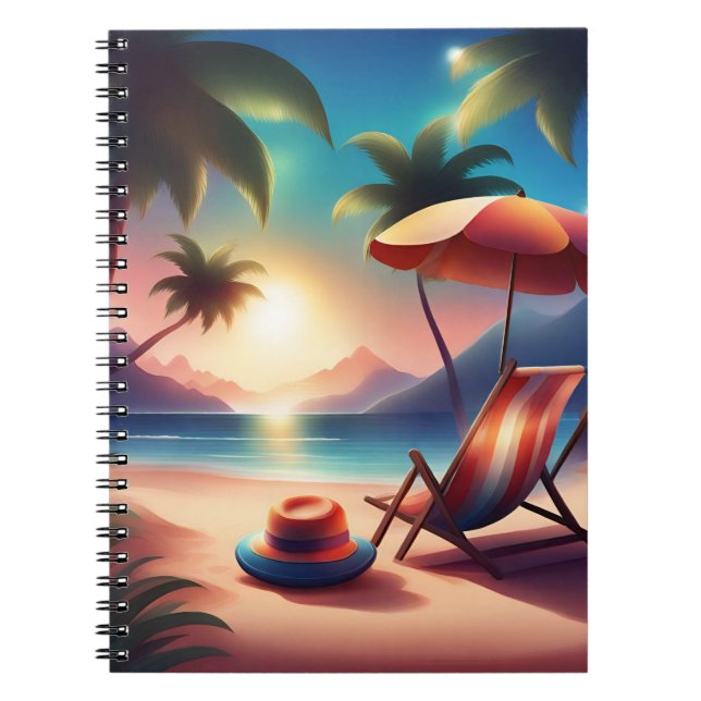 schöner Strand Notizblock (Vorderseite)