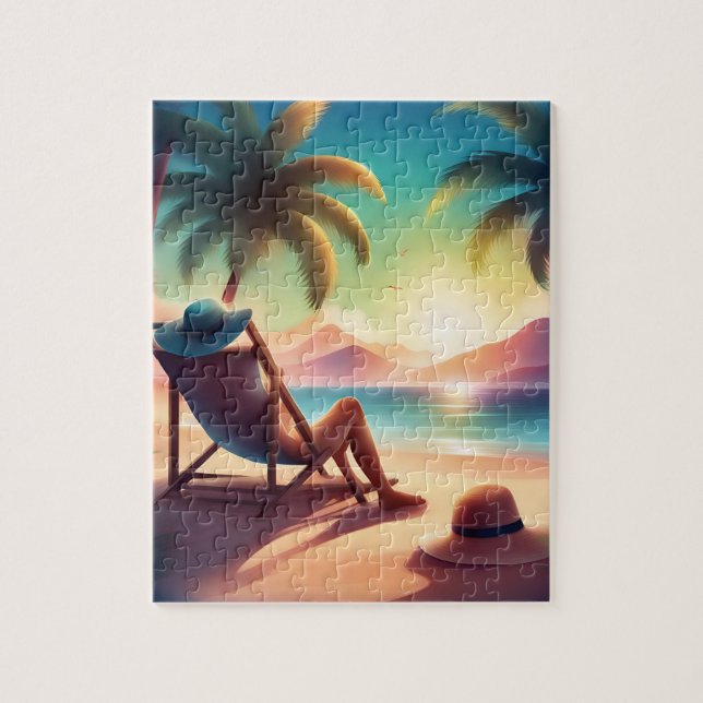schöner Strand Puzzle (Vertikal)