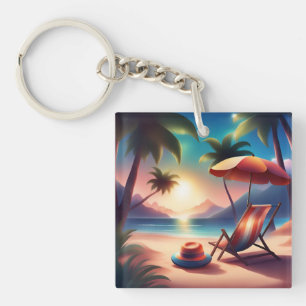 schöner Strand Schlüsselanhänger