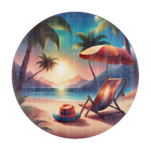 schöner Strand Schneidebrett