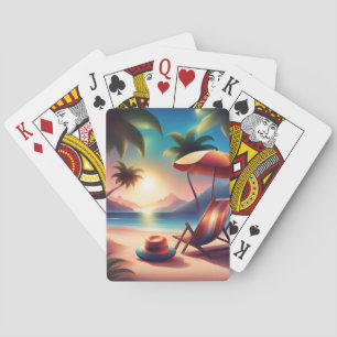 schöner Strand Spielkarten