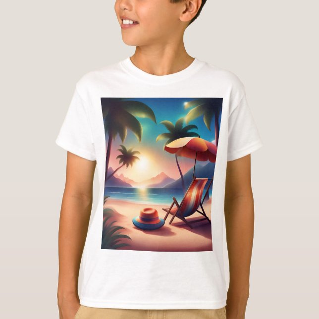 schöner Strand T-Shirt (Vorderseite)