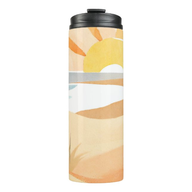 schöner Strand Thermosbecher (Vorderseite)