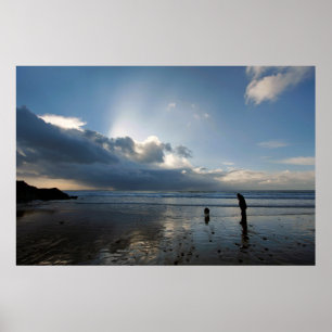 Schöner Strand und Himmel Poster