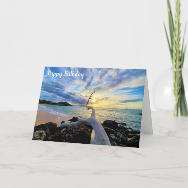 Schöner Strand von Maluaka Karte (Vorderseite)