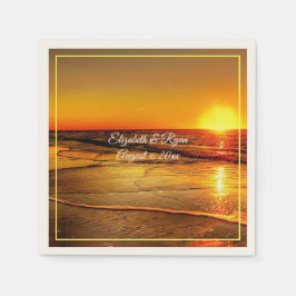 Schöner Strand von Tropical Island Wedding Custom Serviette