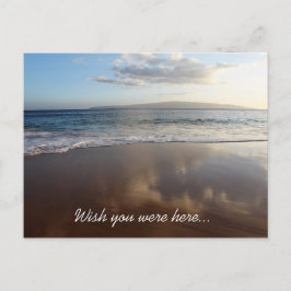 Schöner Strand wünscht Sie wären hier Postkarte