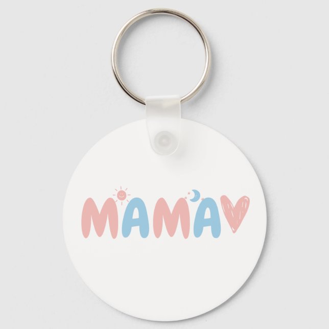 Schöner Sun&Moon MAMA Schlüsselanhänger (Vorderseite)