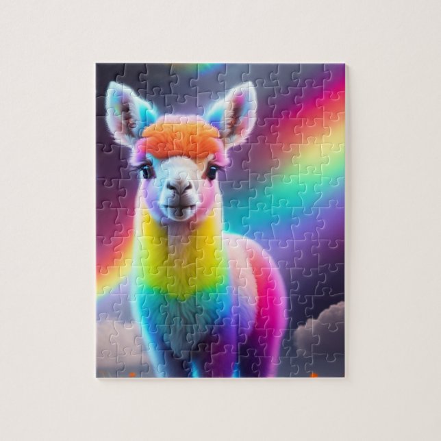 Schöner, süßer, Niedlicher Llama Puzzle (Vertikal)