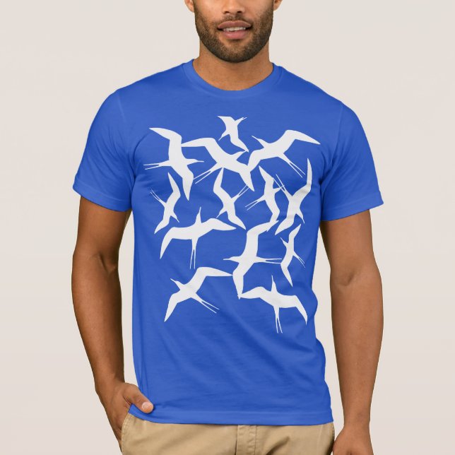 Schöner T - Shirt mit Vogelmuster (Vorderseite)