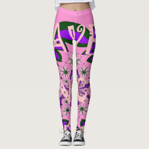 Schöner Tag Beautiful Baby dunkelrosa Blumen Schat Leggings