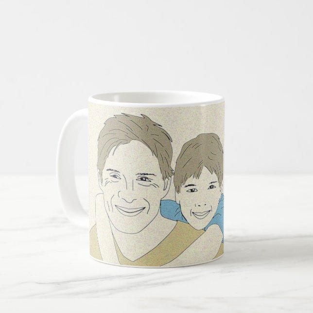 Schöner Tag des Vaters Kaffeetasse (Vorderseite Links)