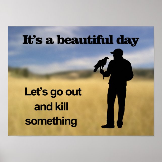 Schöner Tag für Falconry Poster (Vorne)