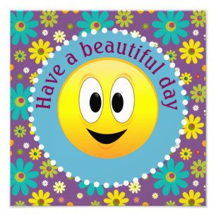 Schöner Tag Hippie Blumen Fotodruck