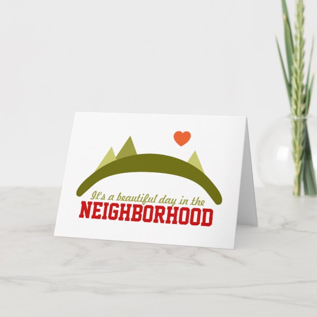 Schöner Tag in der Nachbarschaft Feiertagskarte (Vorderseite)