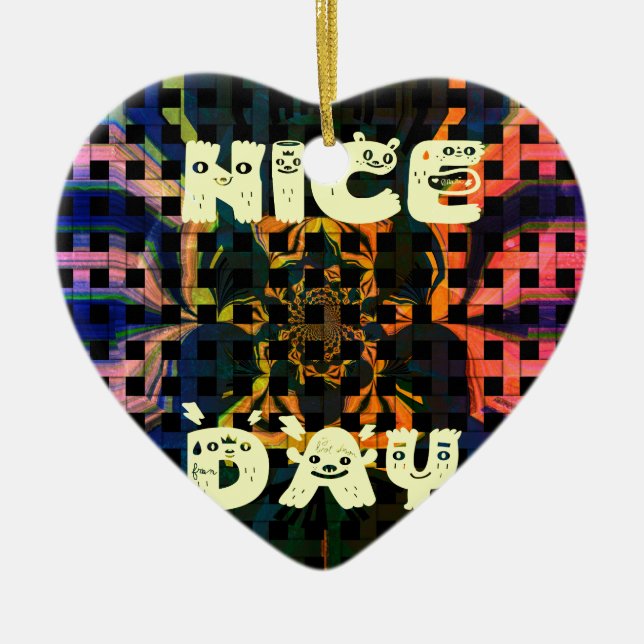 schöner Tag Keramik Ornament (Vorne)