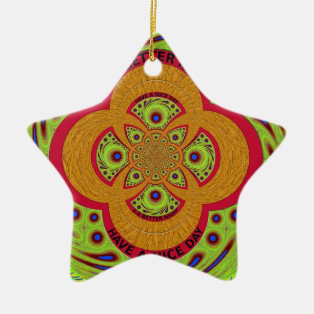 Schöner Tag Keramikornament (Vorne)