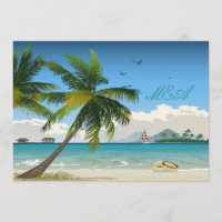 Schöner Tag/tropische Insel-Strand-Hochzeit laden