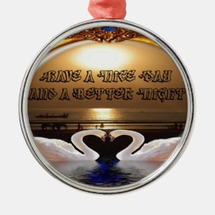 Schöner Tag und eine schöne Nacht.silber Ornament Aus Metall