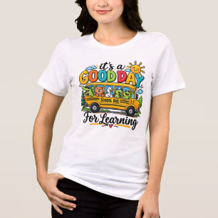 Schöner Tag Zum Lernen Bus Tiere Sonnenschein Tri-Blend Shirt