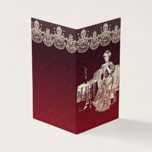 Schöner Tee aus Damengetränken Visitenkarten