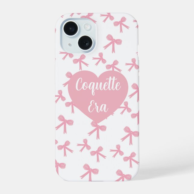 Schöner Telefoncase mit rosa Schleife iPhone 15 Hülle (Rückseite)
