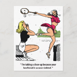 Schöner Tennisspieler, Spaß, Vintag Postkarte