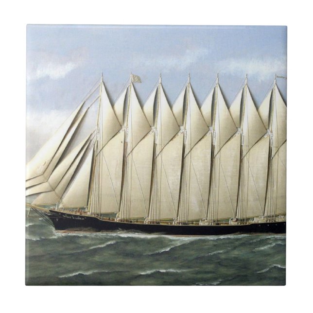 Schoner Thomas W Lawson 1900er Fliese (Vorderseite)