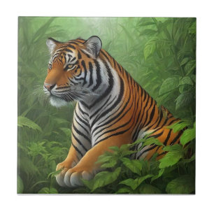 Schöner Tiger im Dschungel Fliese