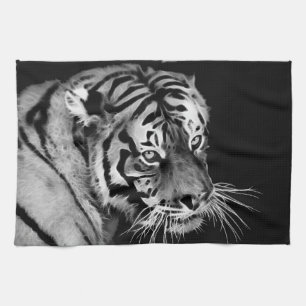 Schöner Tiger Schwarz-weißes Afrika Handtuch