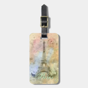 Schöner trendiger, Vintager Eiffelturm Frankreich Gepäckanhänger