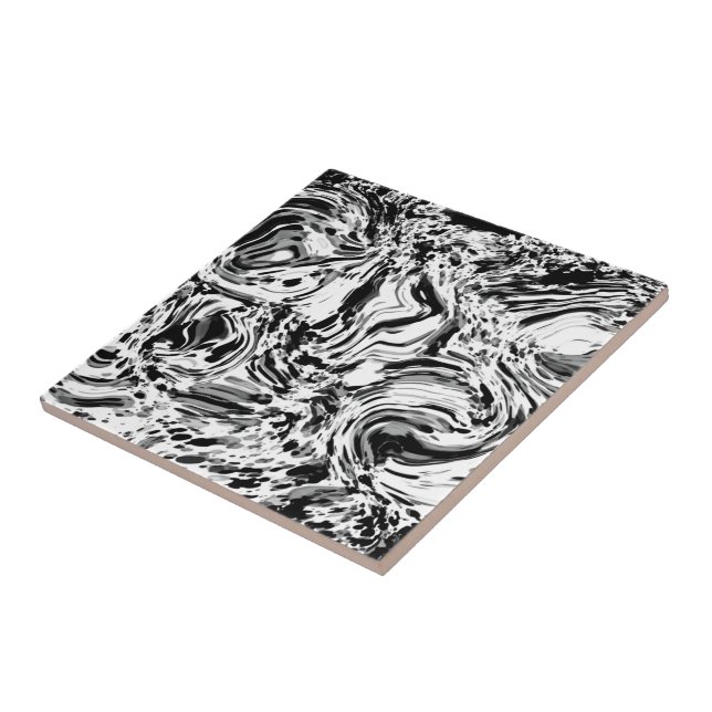 Schöner Trendy White Black Marble Stone - Modern Fliese (Seite)