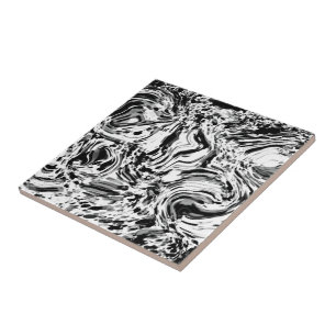 Schöner Trendy White Black Marble Stone - Moderner Fliese