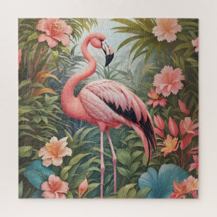 Schöner tropischer Flamingo Bird Puzzle