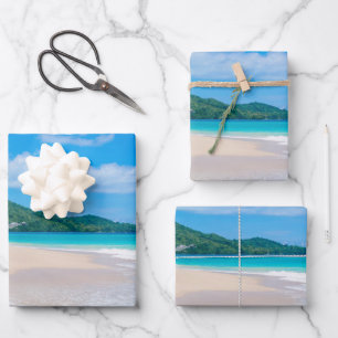 Schöner tropischer Strand Landschaftlich Geschenkpapier Set