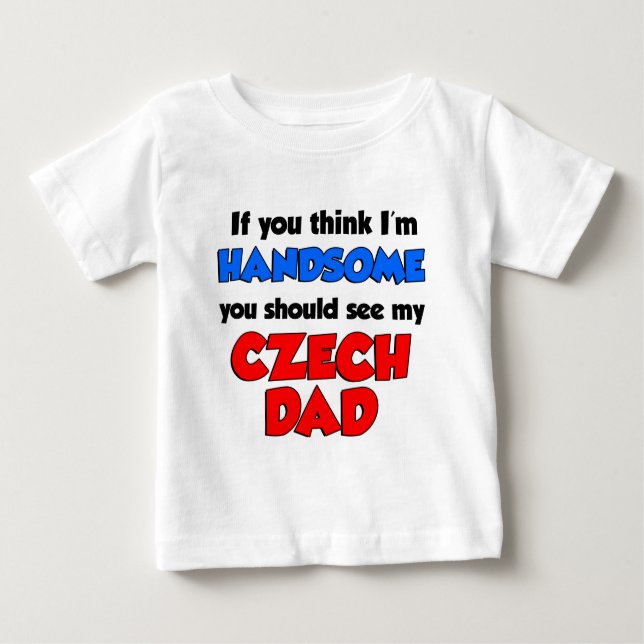 Schöner tschechischer Vater Baby T-shirt (Vorderseite)