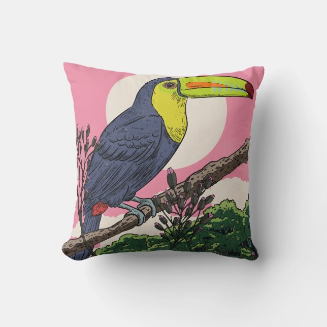 Schöner Tukantukan Vogel Kissen (Vorderseite)