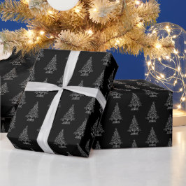 Schöner und eleganter Weihnachtsbaum Geschenkpapier