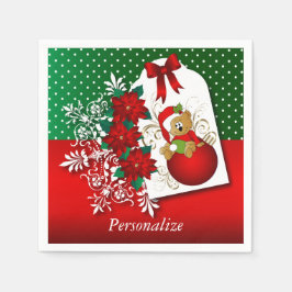 Schöner und Fun Frohe Weihnachtsbär Serviette