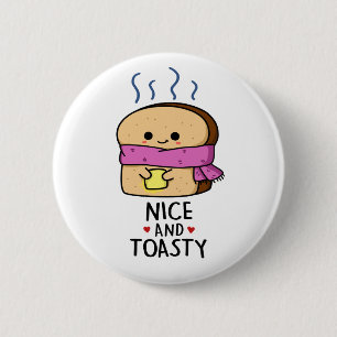 Schöner und gerösteter Niedlicher Toastbutterpuffe Button