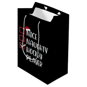 Schöner Ungezogener Hockeyspieler Sportliebhaber W Mittlere Geschenktüte