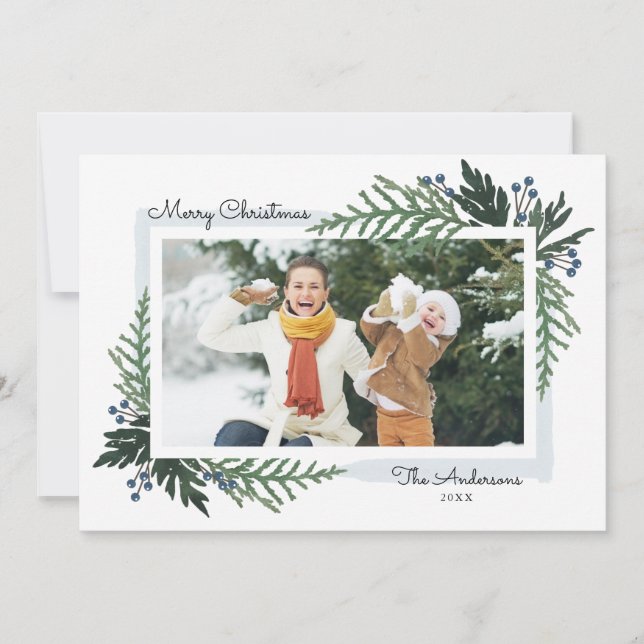 Schöner Urlaub - Weihnachts-Fotokarte Feiertagskarte (Vorderseite)