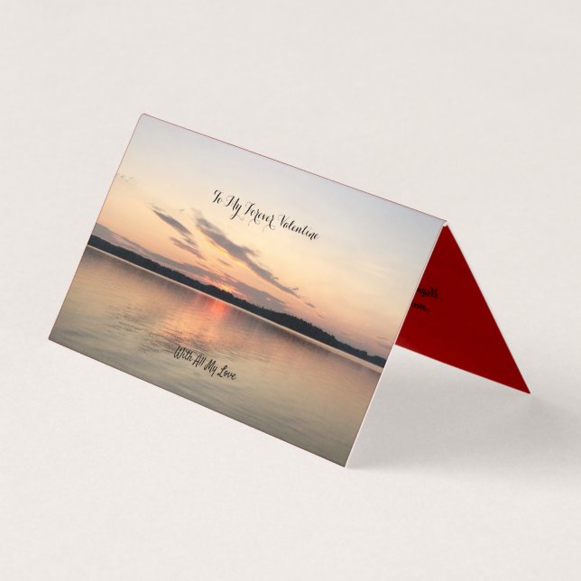 Schöner Valentinerkarte Sonnenuntergang über Seend (Vorderseite)