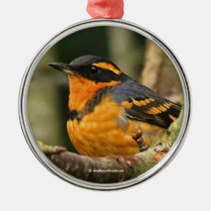 Schöner Varieté-Songbird im Baum Ornament Aus Metall